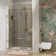 WASSERKRAFT Aisch 55P Душевая дверь распашные ширина 120 см профиль - золото / стекло - прозрачное WASSERKRAFT 55P05