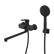 RUSH Nevis Смеситель для ванны с длинным поворотным изливом (NE1735-51Black), цвет черный NE1735-51Black