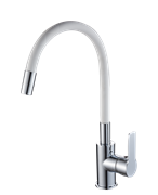 RUSH Siple Смеситель для кухонной мойки с гибким изливом (SI7335-60White), цвет хром / белый SI7335-60White