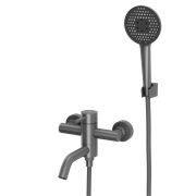 RUSH Melos Смеситель для ванны с коротким изливом (SUS1101-44Grey), цвет графит SUS1101-44Grey