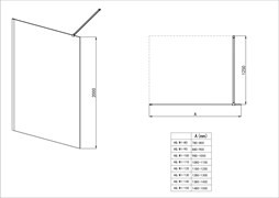 AQUATEK Душевая перегородка Walk In 90см, с держателем 1200мм, профиль оружейная сталь, стекло прозрачное+матовое, закаленное AQ.WI.090.3GM