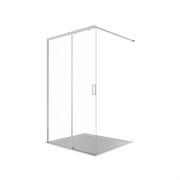 AQUATEK Душевая перегородка Walk In 120см, раздвижная, с держателем 1200мм, профиль хром, стекло прозрачное, закаленное AQ.WISL.120.1CH