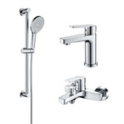 AQUATEK Lugano Душевой комплект наружнего монтажа SET 3 в 1 (AQ1710CR +AQ1740CR +AQ2022CR ), хром AQ1730CR
