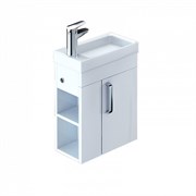 IDDIS Тумба с раковиной Torr 40 подвесная белая полки слева (TOR40W1i95K) TOR40W1i95K