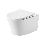 GROSSMAN Унитаз подвесной Thin Rim GR-5604SQ (520х360х355) тонкий ободок,белый с тонкой крышкой,микролифт,смыв торнадо GR-5604SQ