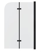 GROSSMAN Шторка для ванны GR-106/110 BLACK (110х150) распашная,черный,стекло прозрачное GR-106110BLACK
