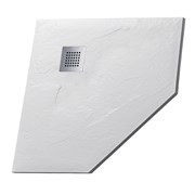GROSSMAN Strong Душевой поддон GR-S19090D (90х90х2,5) из искусственного камня,трапеция,белый GR-S19090D