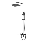 GROSSMAN Душевая стойка Style 500.K35.05.210 с верхним душем,ручной лейкой и смесителем,черный матовый 500.K35.05.210