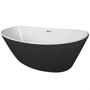 AZARIO Ванна акриловая EASTON 1800x820x600 мм., белая с черными внешними стенками, свободностоящая, в комплекте с сифоном и металлической рамой AZ-1337B
