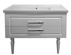 AZARIO Комплект Тумба напольная ELEGANT 100 с раковиной Exclusive 100 , цвет белый CS00058284