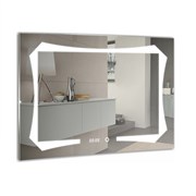 AZARIO Зеркало OTTO-4 800х600 c подсветкой и диммером, сенсор выкл+часы (ФР-00001398) ФР-00001398