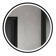 AZARIO Зеркало Aurora D800 с подсветкой, сенсорный выключатель с функцией диммера, алюминиевая черная рама (AZ-Z-012CS) AZ-Z-012CS
