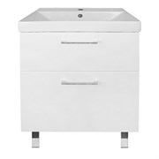 AZARIO Комплект Тумба Ника 60 Н 610х480х860 напольная, с раковиной Tempo 60 (CS00091368), цвет белый CS00091368