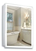 AZARIO Зеркало-шкаф Киото 50 (535х750) c подсветкой и диммером (LED-00002357), цвет белый LED-00002357