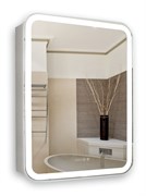 AZARIO Зеркало-шкаф AZARIOФиджи 60 602х800х140 c подсветкой и диммером + часы (LED-00002363), цвет белый LED-00002363
