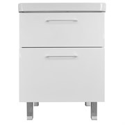 AZARIO Комплект Тумба Ника 60 Н 600х475х850 напольная, с раковиной Monte 60 (CS00082788), цвет белый CS00082788