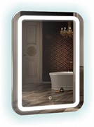 AZARIO Зеркало Мальта New 550*800 c подсветкой и диммером, сенсор выкл+подогрев+часы внешней настройки (LED-00002380) LED-00002380