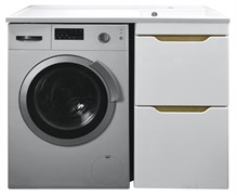 AZARIO Комплект тумба с раковиной Magenta 110 правая под стиральную машину (46) белая (CS00079140), цвет белый CS00079140