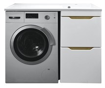 AZARIO Комплект тумба с раковиной Magenta 120 правая под стиральную машину (56) белая (CS00079141), цвет белый CS00079141