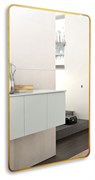 AZARIO Зеркало INCANTO 600х1000 бесконтактный сенсор, подсветка с диммером, цвет золото (LED-00002558) LED-00002558