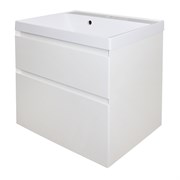 AZARIO Комплект тумба Velluto 60 600х450х660 подвесная, с раковиной Slim 60, белый матовый (CS00088601), цвет белый матовый CS00088601