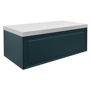 AZARIO Комплект Тумба Belloni 100 1000х450х400 подвесная, механизм открывания Push to Open, с раковиной Астория 100, зеленый (CS00098074), цвет Зеленый CS00098074
