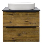 AZARIO Тумба подвесная Gris 90/2 900х500х560 два выдвижных ящика, без столешницы, цвет Дуб Веллингтон (CS00080430), цвет Дуб веллингтон CS00080430