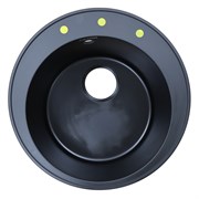 AZARIO Кухонная мойка Sivas 480х480х197 кварцевая, круглая, сифон в комплекте, цвет Черный (CS00097657) CS00097657