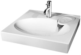 AZARIO Раковина подвесная Elegance 592х59290 литьевой мрамор, белая (CS00078300) CS00078300