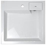 AZARIO Раковина подвесная Slim 600х600х110 литьевой мрамор, белая (CS00078302) CS00078302