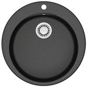 AZARIO Кухонная мойка Vital 507x507x200 искусственный мрамор, цвет Черный (CS00078345) CS00078345