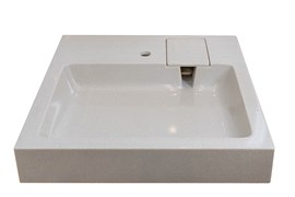 AZARIO Раковина подвесная Monako 600х600х85 литьевой мрамор, бежевая (CS00079880) CS00079880