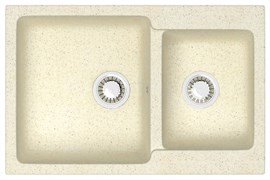 AZARIO Кухонная мойка Grand 765х500х190 двойная, искусственный мрамор, цвет бежевый (CS00079902) CS00079902