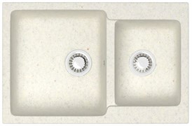 AZARIO Кухонная мойка Grand 765х500х190 двойная, искусственный мрамор, цвет Хлопок (CS00079904) CS00079904