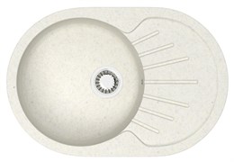 AZARIO Кухонная мойка Flora 730x450x215 искусственный мрамор, цвет хлопок (CS00079914) CS00079914