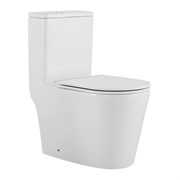 AZARIO Унитаз-моноблок  Nimbus 360x680х813 безободковый, система слива "скрытое торнадо", в комплекте с быстросъемным сиденьем микролифт (AZ-6080-AP) AZ-6080-AP