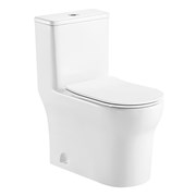 AZARIO Унитаз-моноблок  SINTO 720х390х765 напольный, в комплекте с сиденьем дюропласт микролифт, белый (AZ-1098) AZ-1098