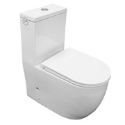 AZARIO Унитаз-моноблок  Velluto, торнадо, с сиденьем микролифт 650*370*775 (AZ-6281) AZ-6281