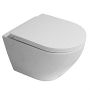 AZARIO Унитаз подвесной  Blanco торнадо, с сиденьем микролифт, дюропласт 490*360*360 (AZ-9003WT) AZ-9003WT