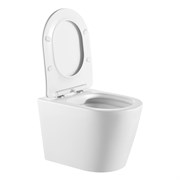AZARIO Унитаз подвесной  UNO 365х485x365 , безободковый, в комплекте с быстросъемным сиденьем микролифт (AZ-2380) AZ-2380