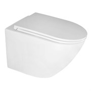 AZARIO Унитаз подвесной  Eclat 520x365x365, безободковый, система слива "Скрытое Торнадо", с быстросъемным сидением микролифт (AZ-2381-A) AZ-2381-A