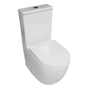 AZARIO Унитаз напольный  Blanco безободковый, в комплекте с бачком и сиденьем микролифт, дюропласт 820*630*360 (AZ-T003B-R) AZ-T003B-R