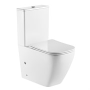 AZARIO Унитаз напольный  LEVANTO 620x380x830 безободковый в комплекте cо смывным механизмом Geberit и сиденьем микролифт (AZ-1228A-G) AZ-1228A-G