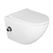 AZARIO Унитаз подвесной c функцией биде  Allegro 360х490х360 безободковый, встроенный смеситель, крышка с сиденьем микролифт (AZ-3105B) AZ-3105B