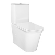 AZARIO Унитаз-компакт  VELISE 355х625x810 напольный, безободковый в комплекте с быстросъемным сиденьем микролифт (AZ-1222A) AZ-1222A