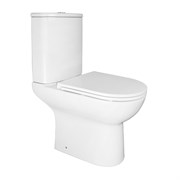 AZARIO Унитаз-компакт  Kano 370х630х800 напольный, безободковый, в комплекте с быстросъемным сиденьем микролифт (93590) 93590