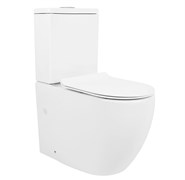AZARIO Унитаз-компакт  CORSA 630x380x830 напольный, безободковый с бачком и сиденьем микролифт (AZ-2062S) AZ-2062S