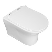 AZARIO Унитаз подвесной  FRETTA ROUND 485x360x365 безободковый с сиденьем микролифт (AZ-2617E) AZ-2617E