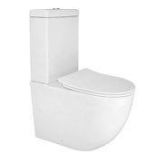 AZARIO Унитаз-компакт  Renda 615х365х840 напольный, безободковый,  в комплекте с арматурой, сиденье микролифт, белый (AZ-8693) AZ-8693