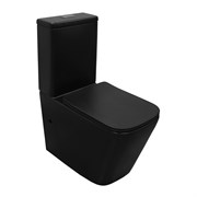 AZARIO Унитаз-компакт  Black King 370х640х810 безободковый, с быстросъемным сиденьем микролифт, черный матовый (AZ-8303D) AZ-8303D